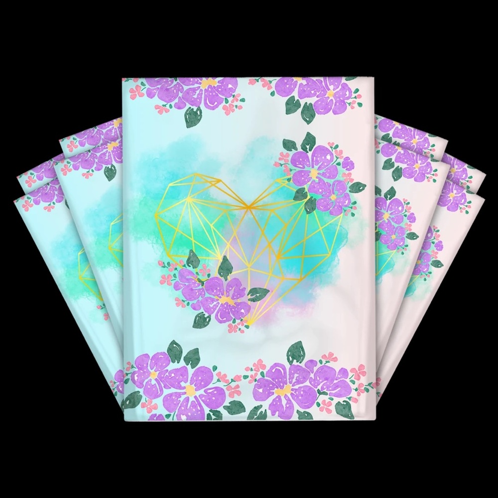 50 10X13 Geometric Heart Poly Mailers Shipping Envelopes Bags PRICE IS FIRM - Picture 5 of 7